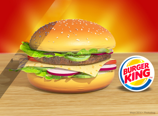 burger king 3d object riga