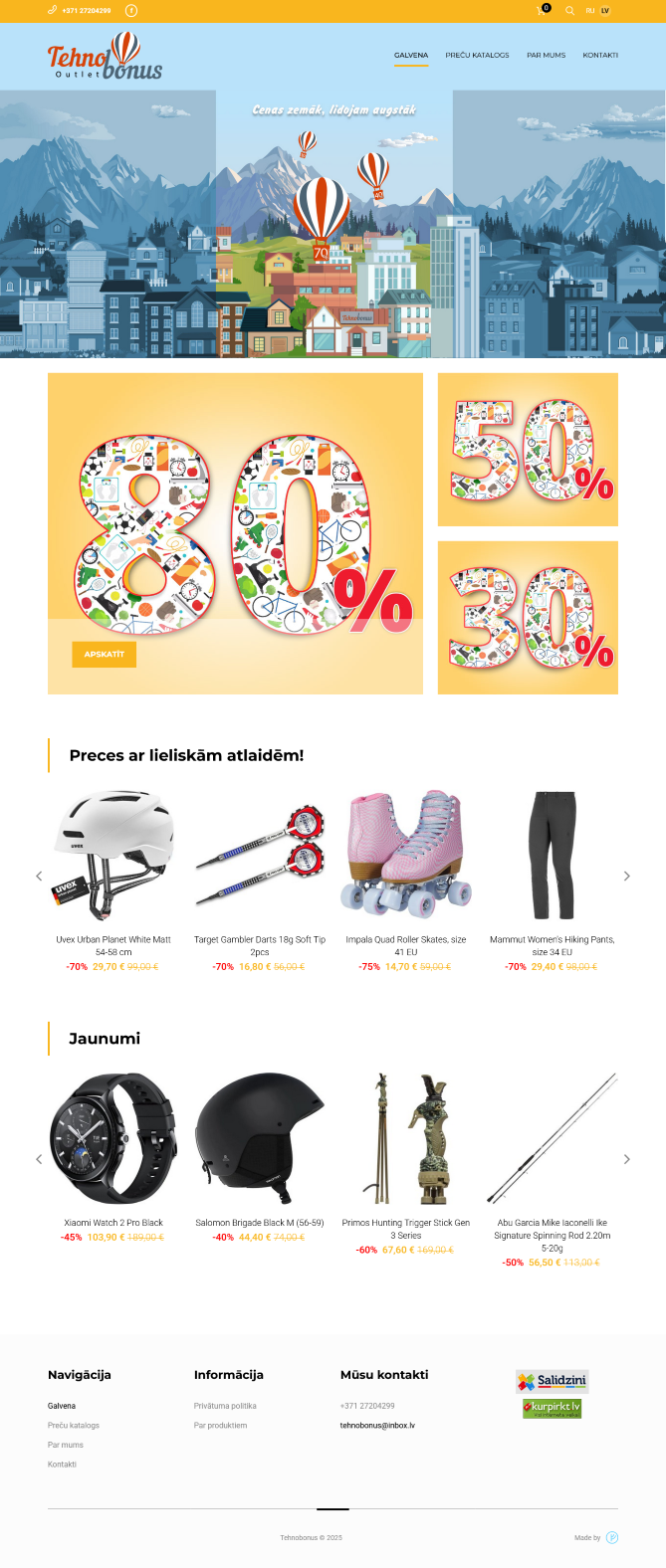 Tehnobonus e-commerce website development